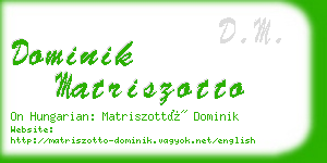 dominik matriszotto business card